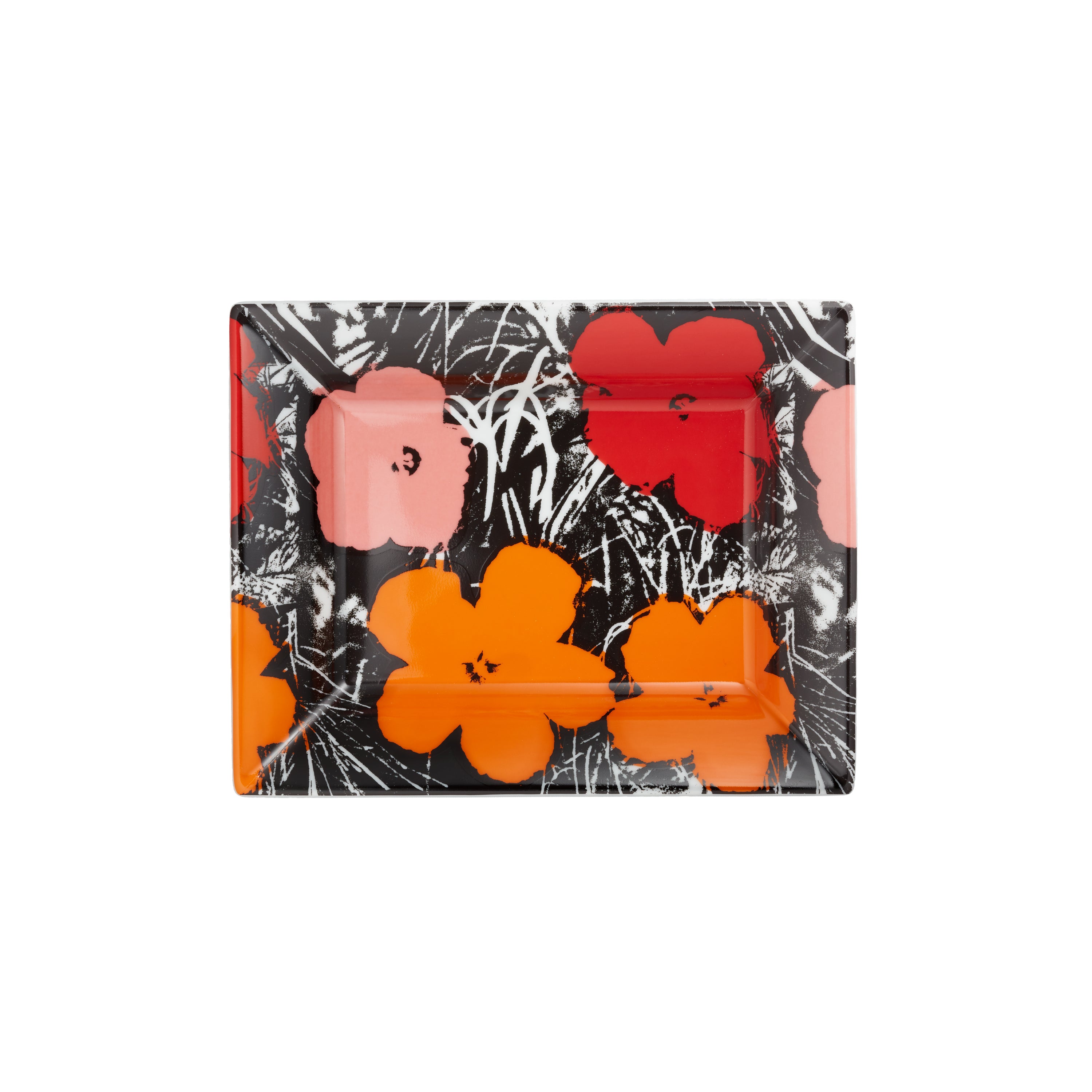Andy Warhol Tray Flowers Red/Pink/Orange Au Gant Rouge