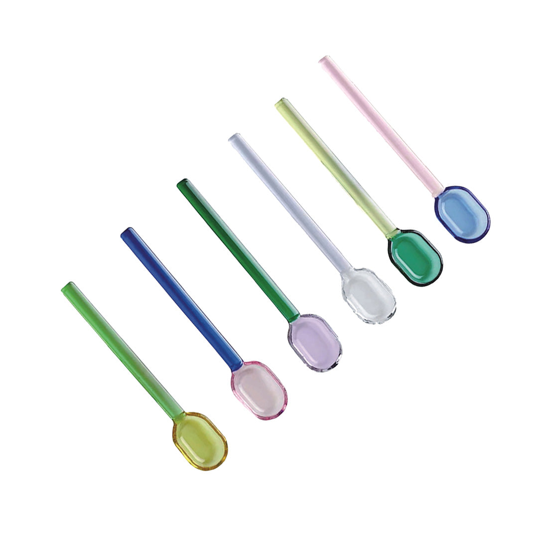 Set 6 Coffee Spoons Multicolored