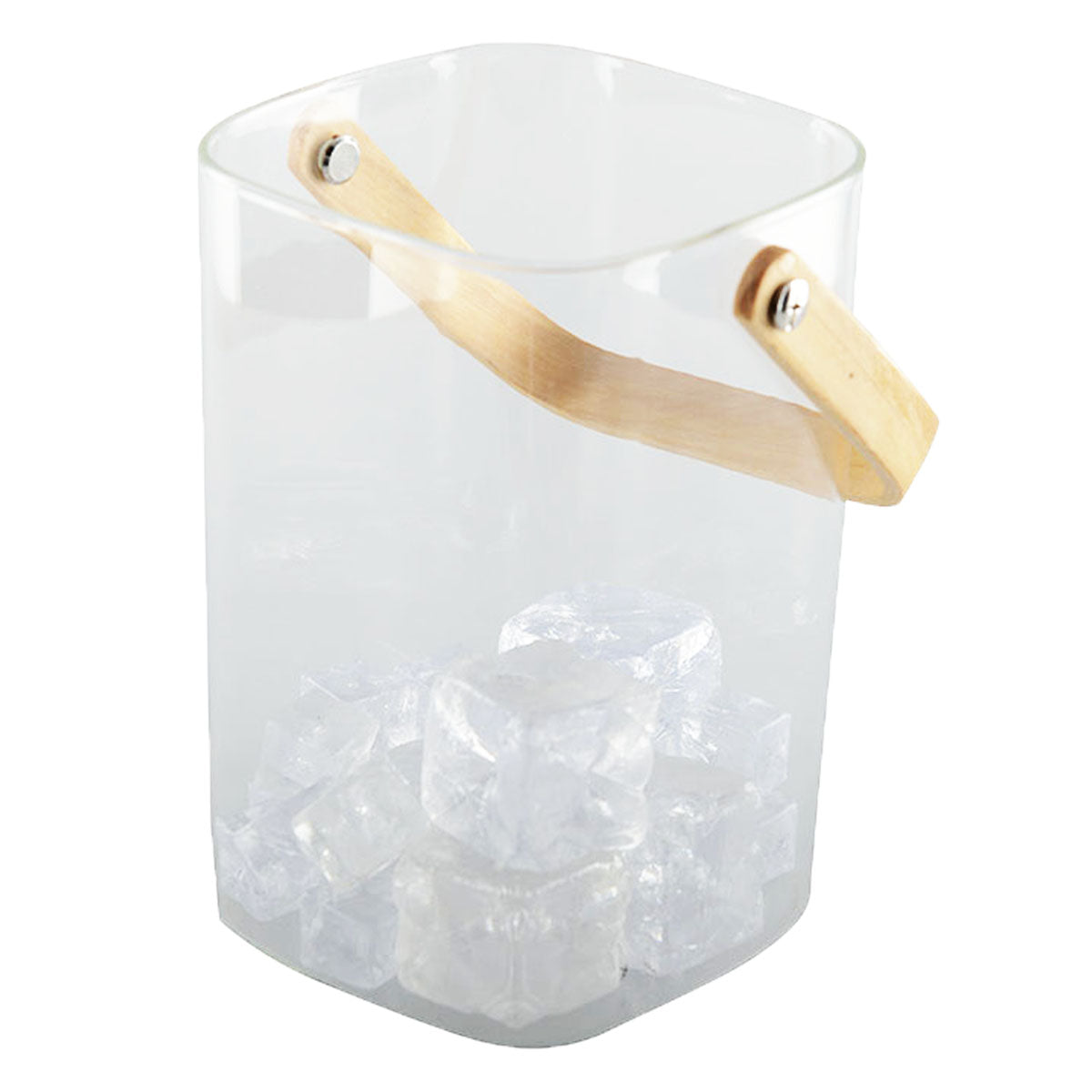 Ice Bucket Wooden Handle 16cm