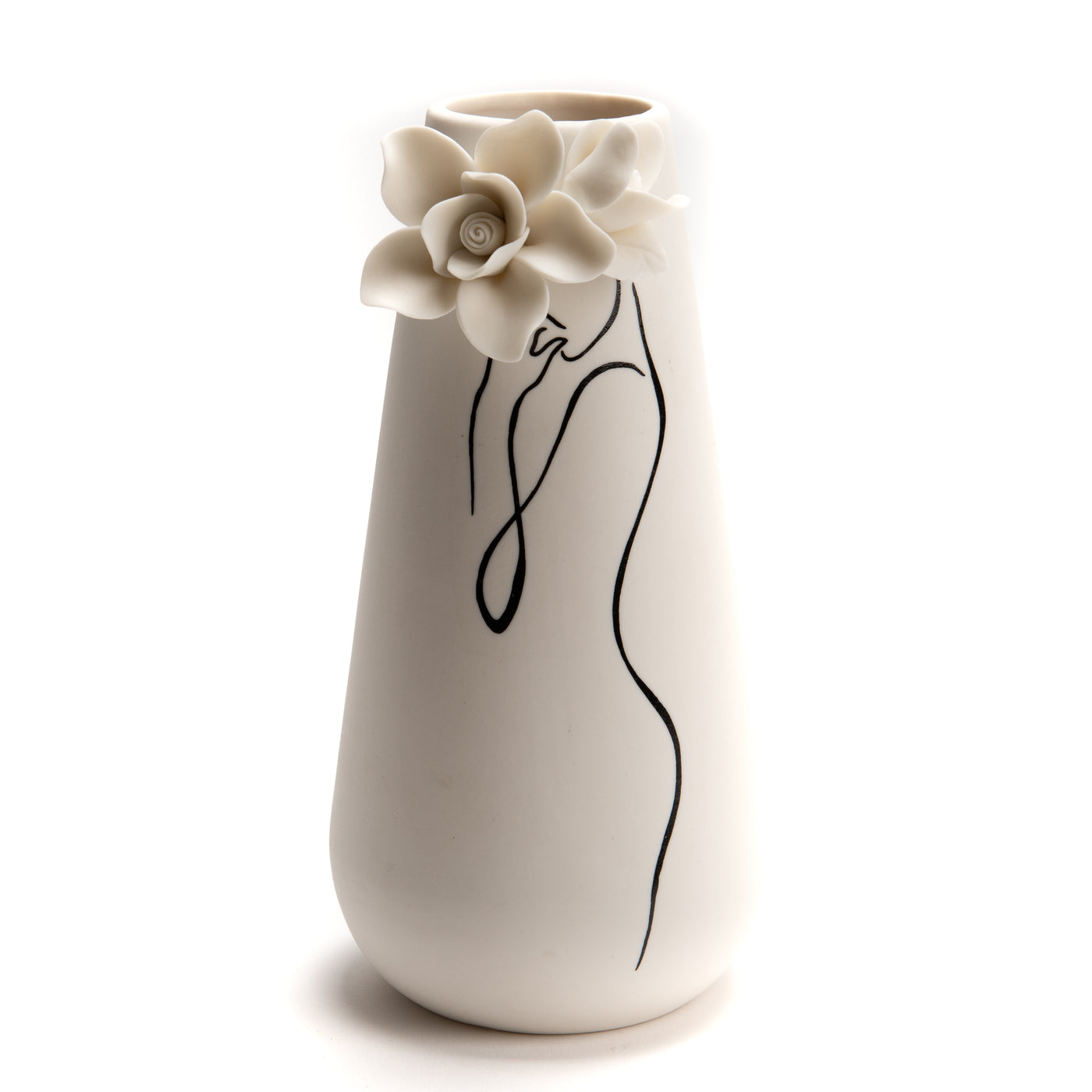 VASE SILHOUETTE WOMAN FLOWER