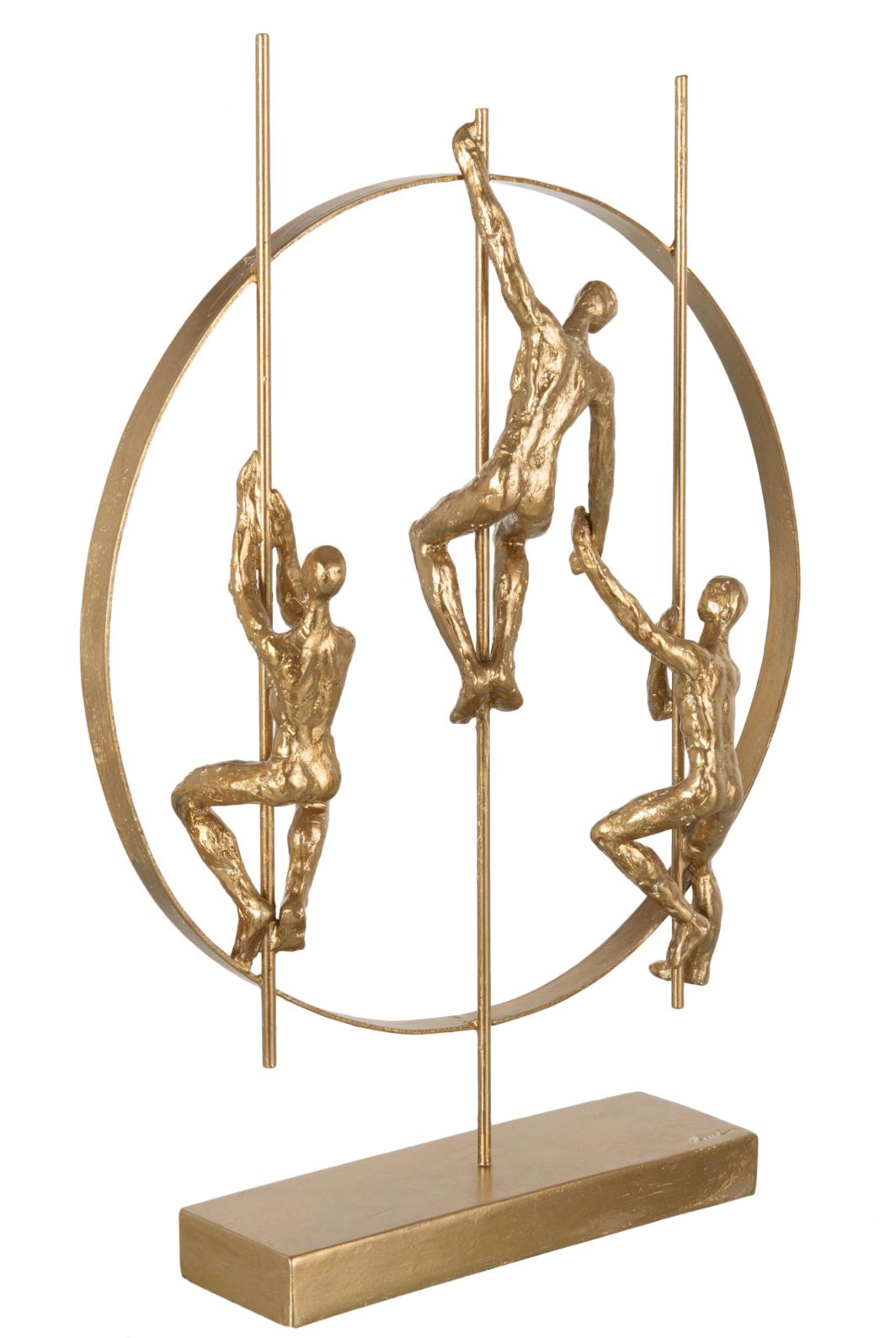 Climbing/Circle Gold Figurine | 44cm