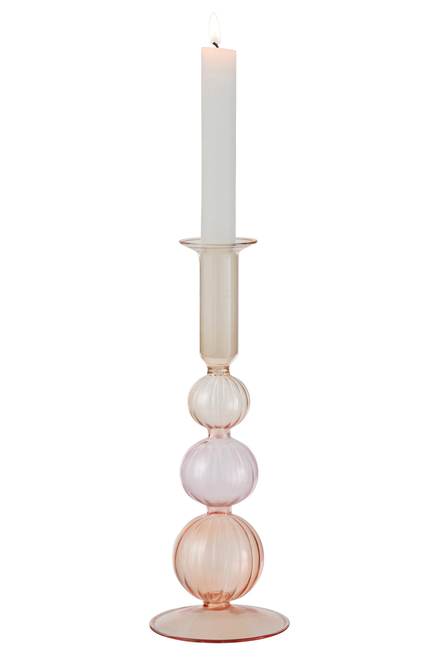 Candleholder 3 Orbes Pink | 25cm