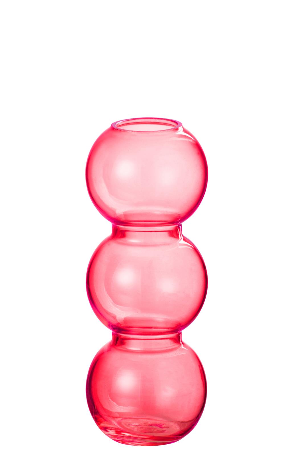 Vase Bollen Glass Pink | 23cm