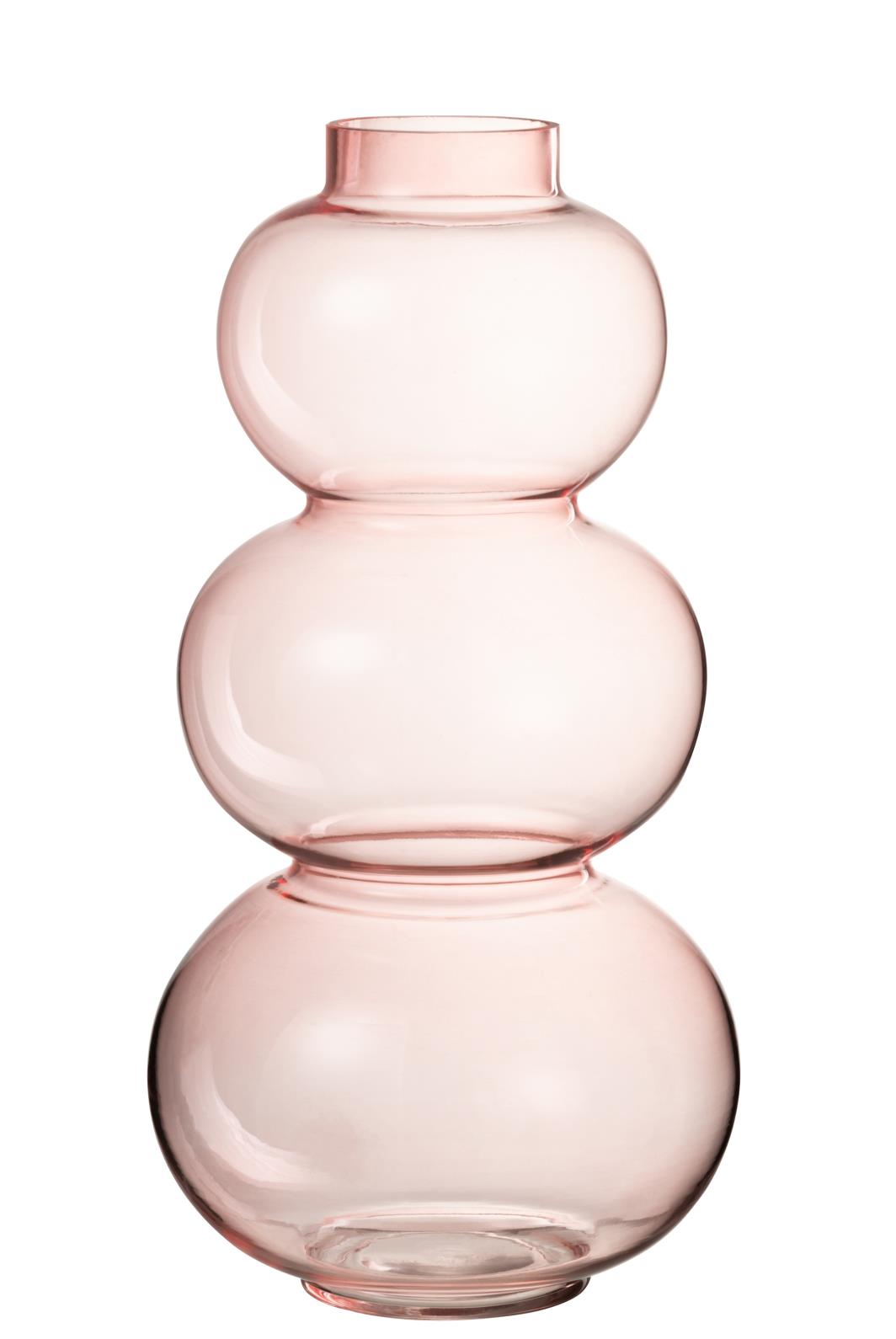 Vase Globes 36cm Pink Glass