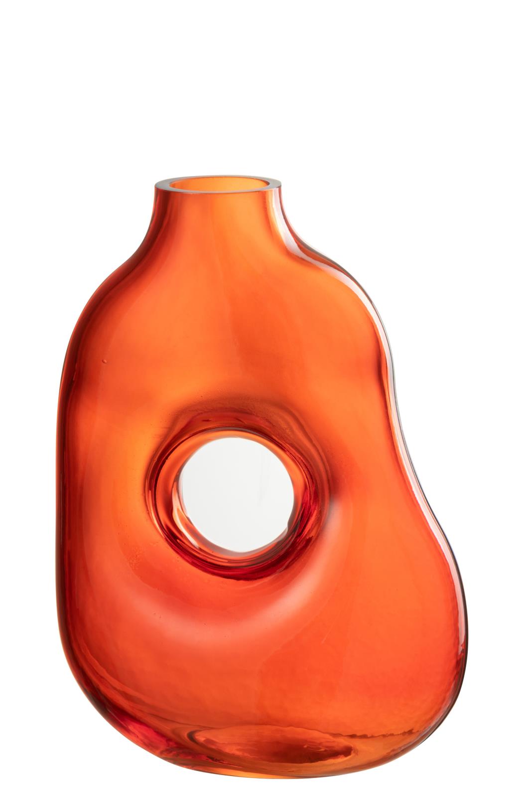Vase Leo Red Glass | 26cm
