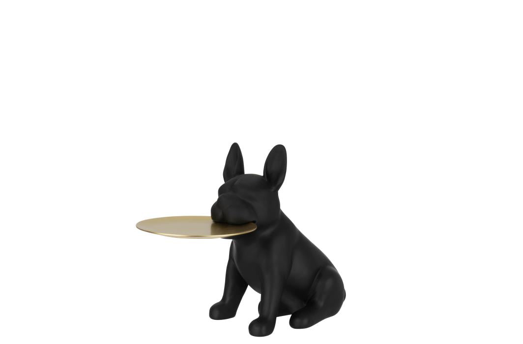 Tray Bulldog Black/Gold 45cm