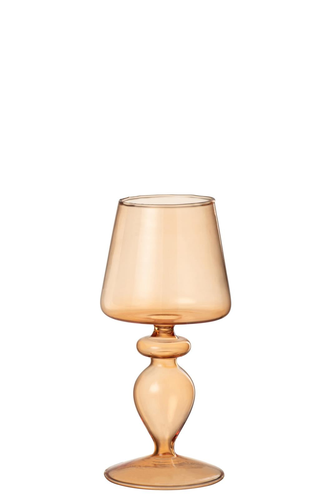 Candleholder Glass Light Gold | 18cm