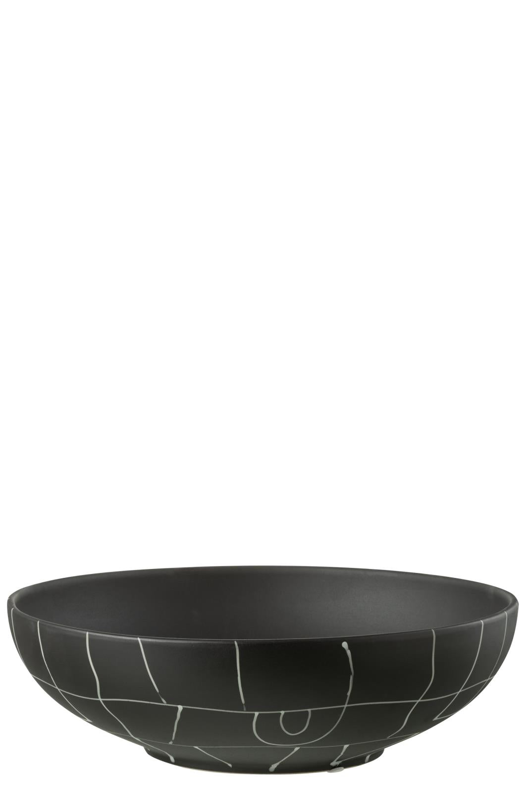 Dish Ceramic Black 35cm