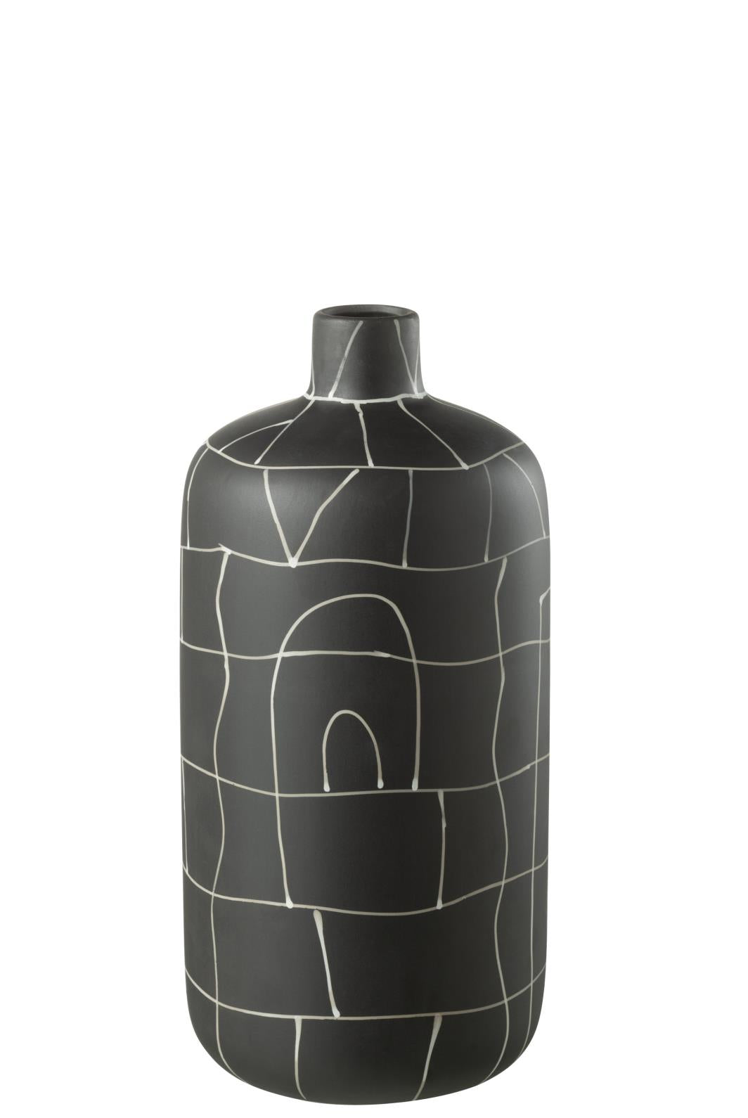 Vase Bottle Black 37cm