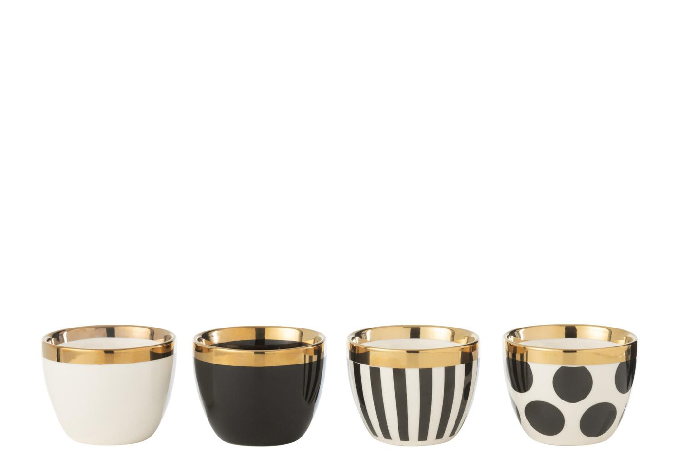 Set of 4 Cups Ceramic Mix | 8cm