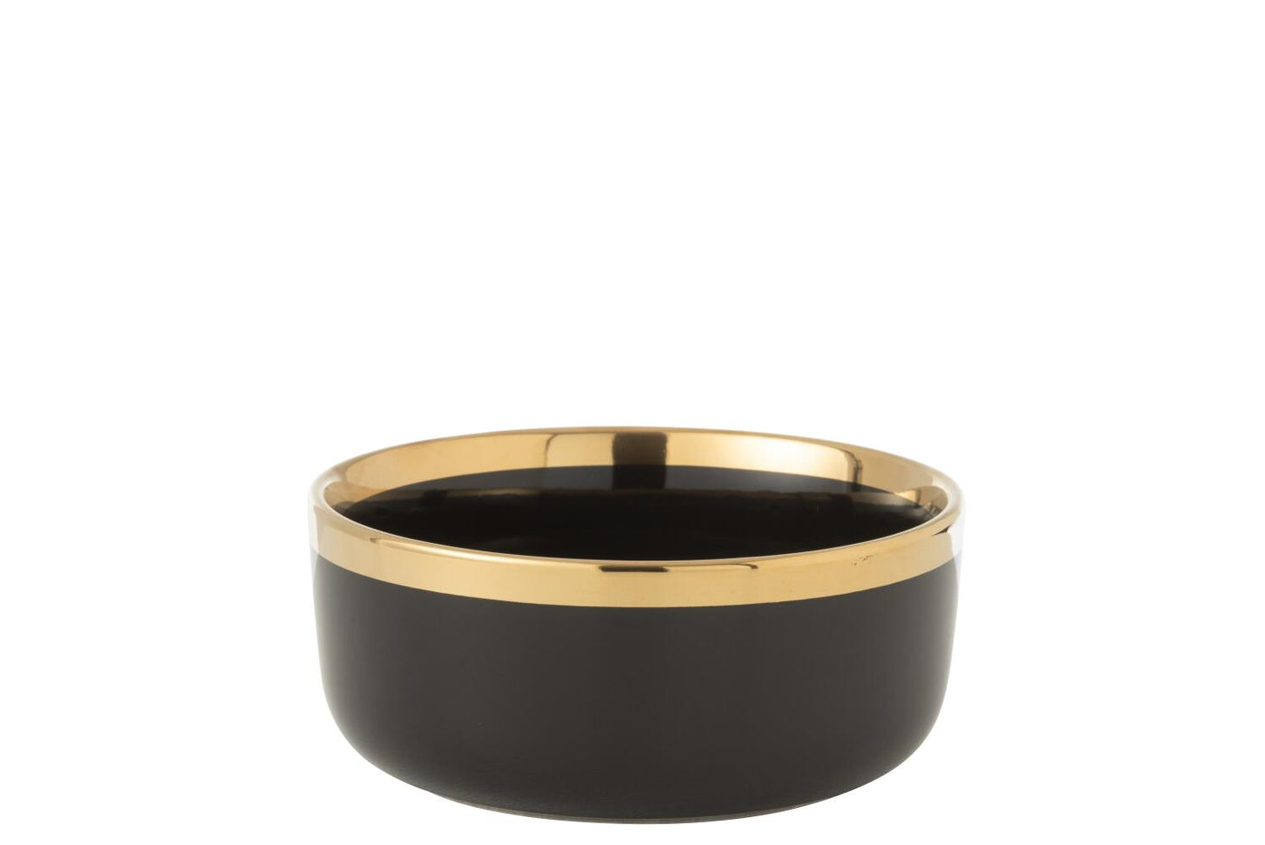 Bowl Ceramic Black/Gold | 14cm
