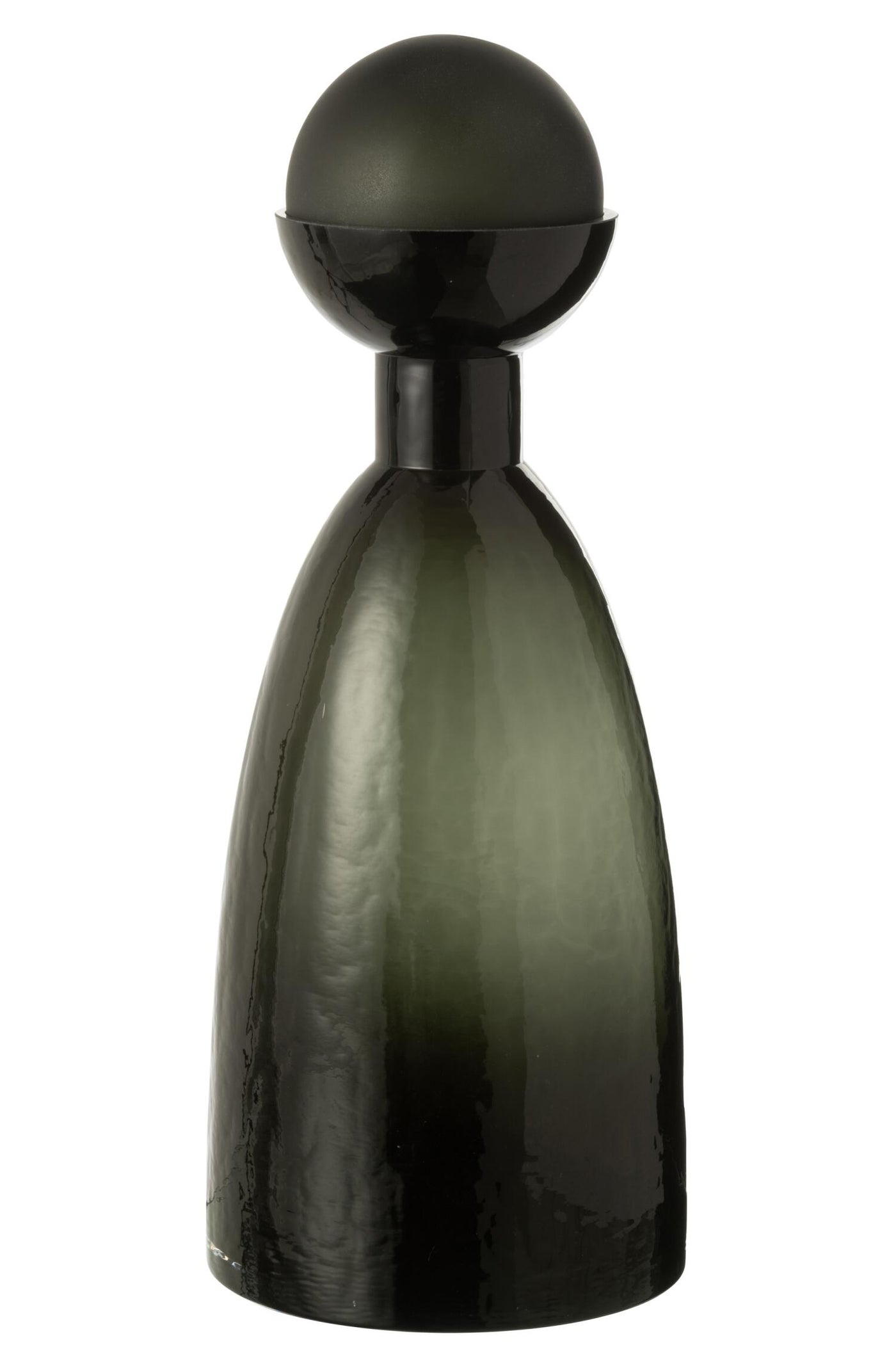 Glass Bottle/Vase Grey/Green | 43cm