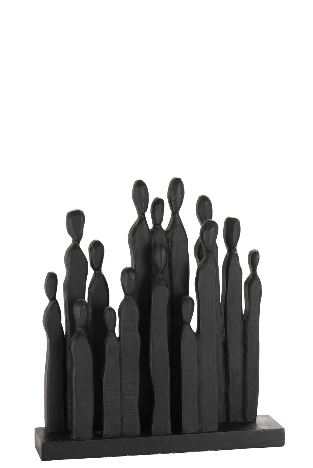 Figure Group Mango Wood Black 49cm