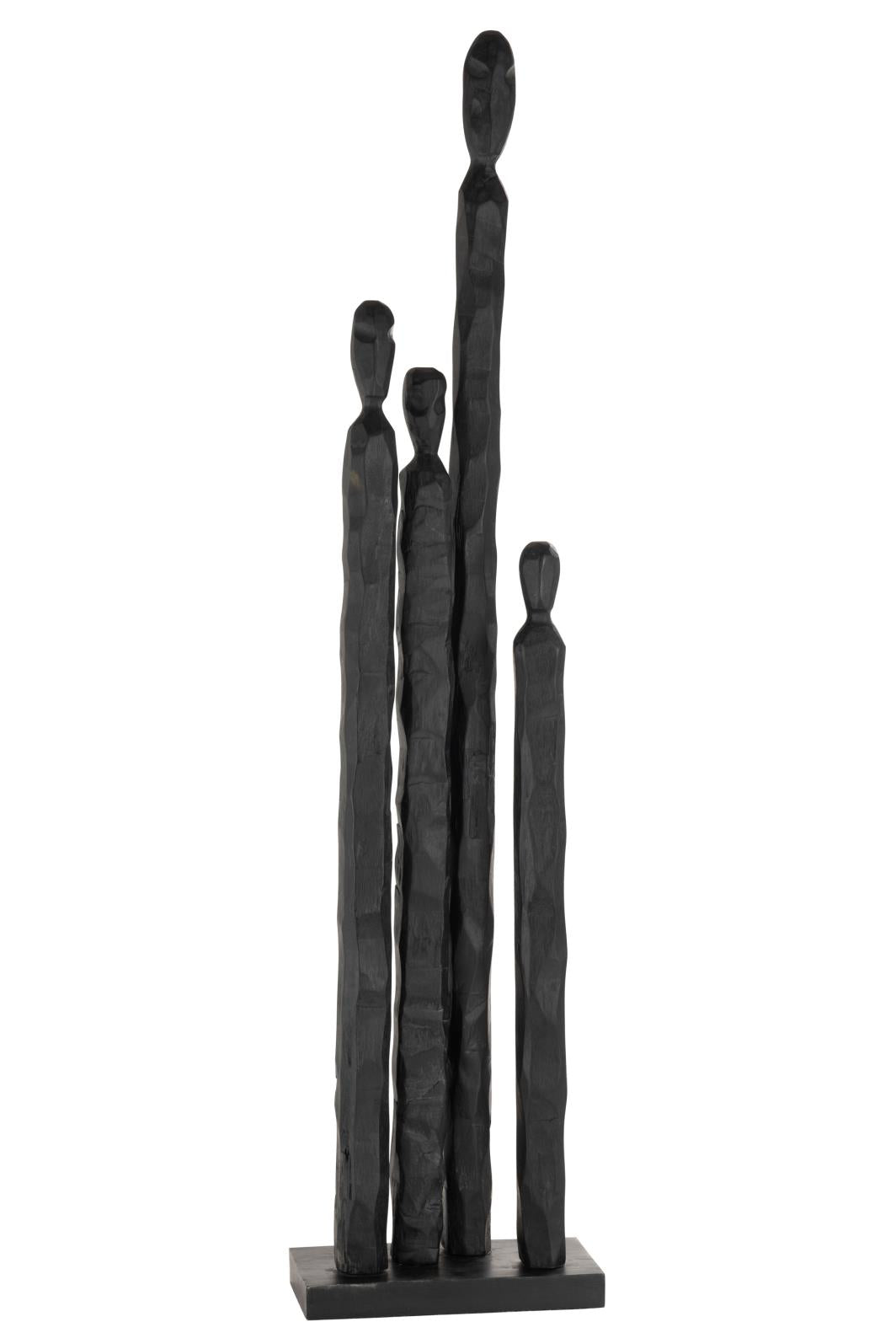 Figure Group Long Mango Wood Black 112cm