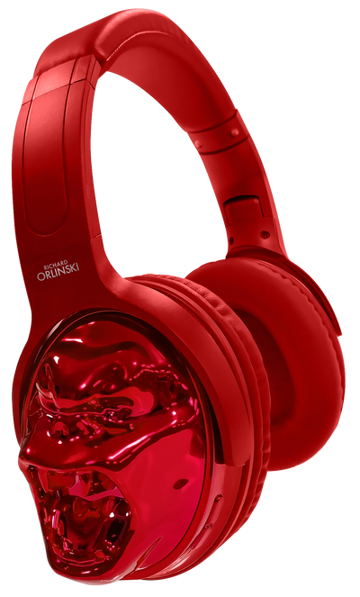 Kong Red Metallic Headphone
