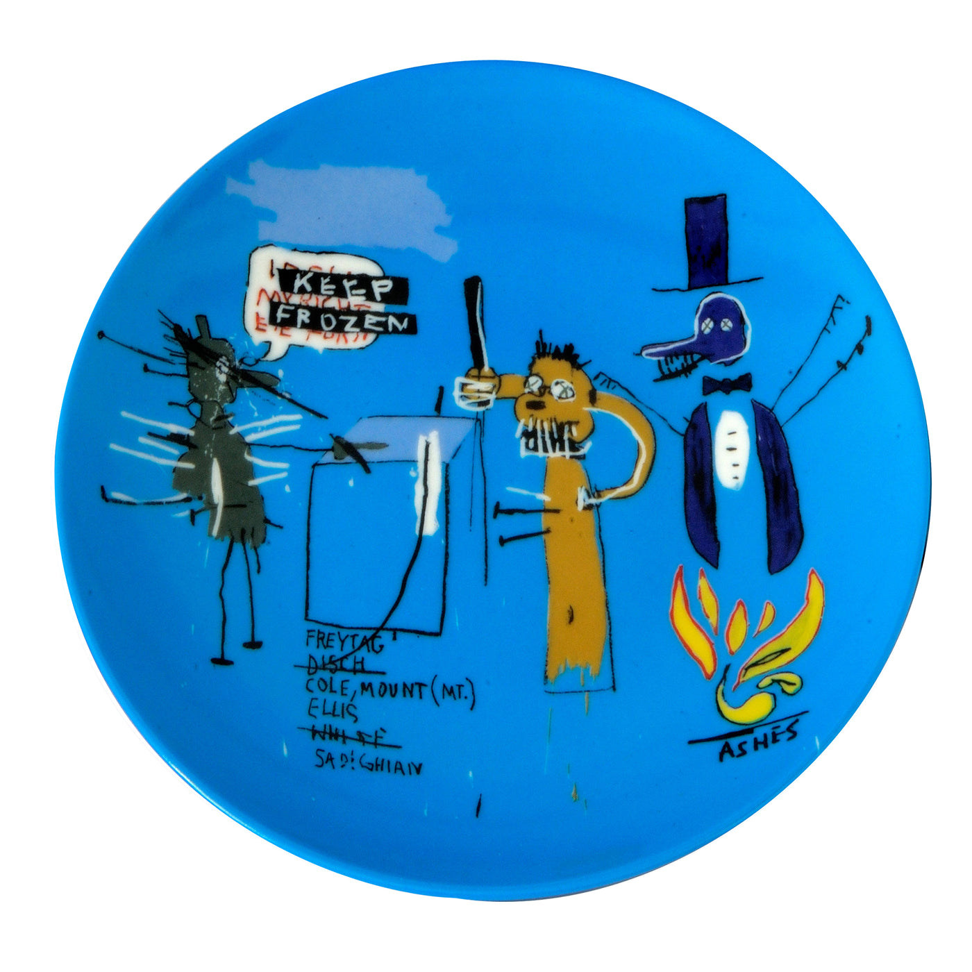 Jean-Michel Basquiat Plate Keep Frozen