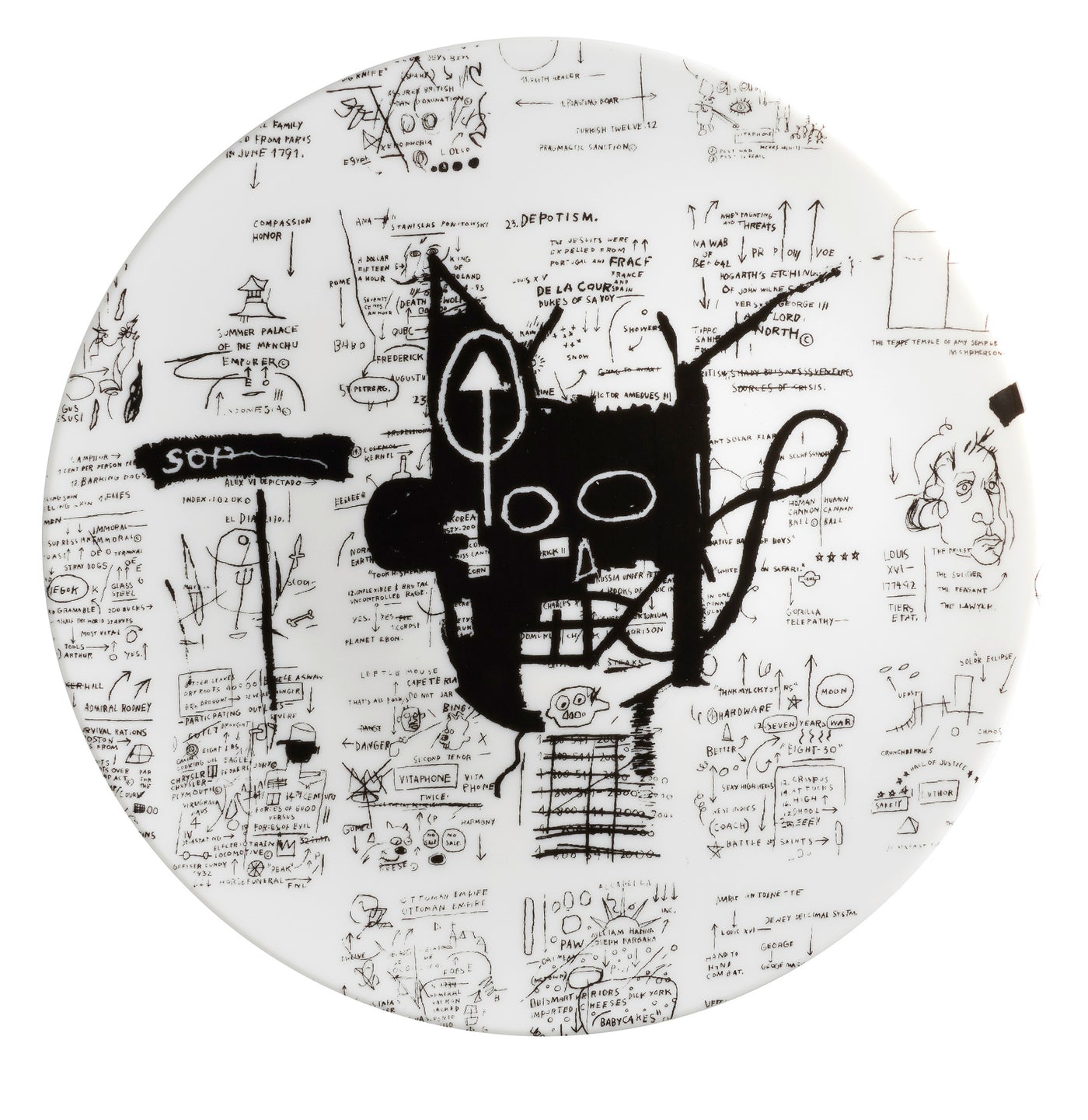 Jean-Michel Basquiat Plate 27cm Return of the Central Figure