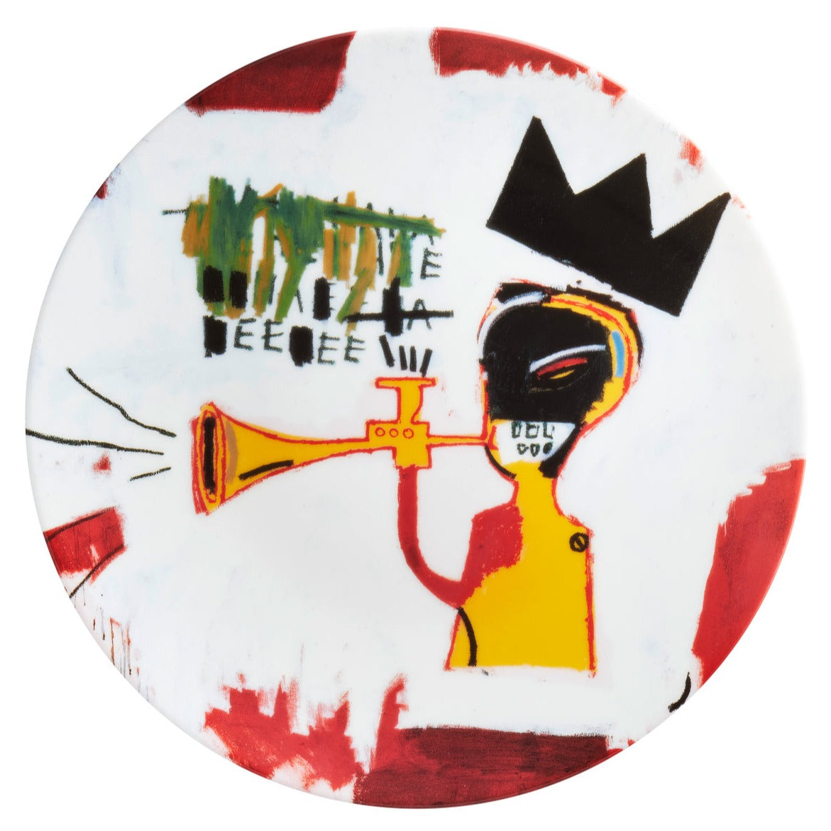 Jean-Michel Basquiat Plate 27cm Trumpet