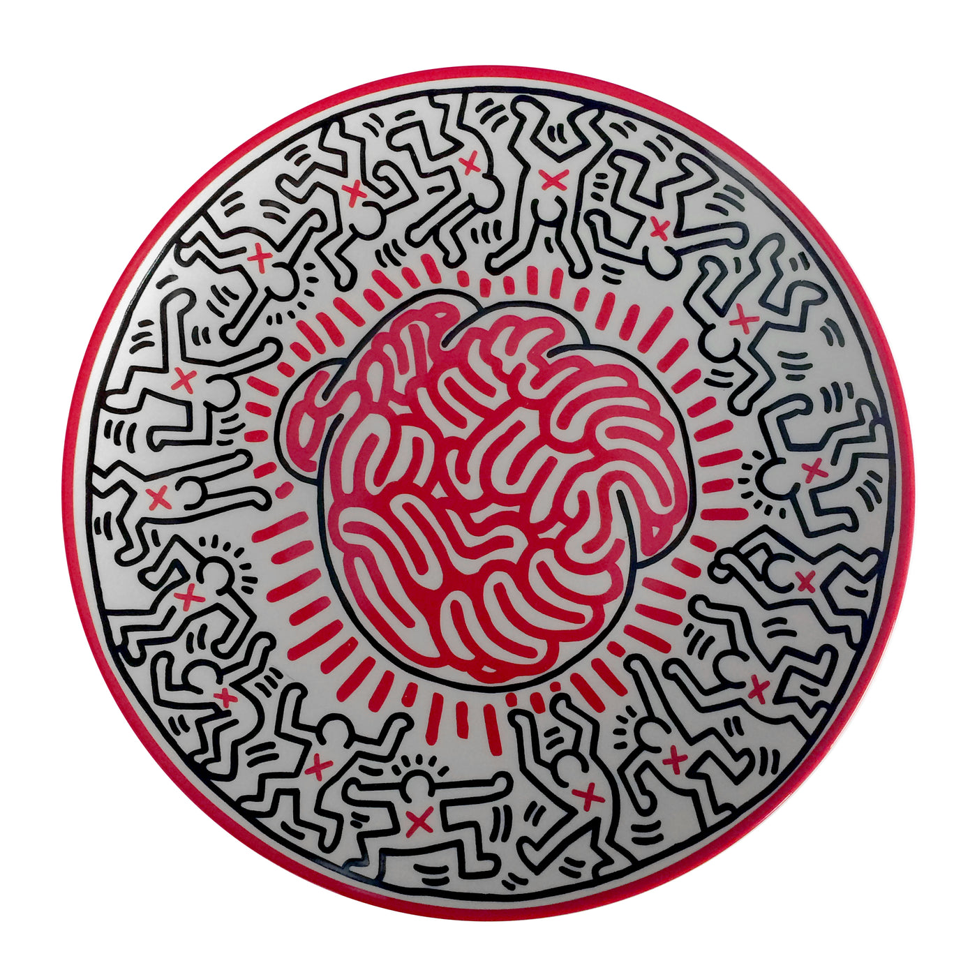 Keith Haring Plate Brain