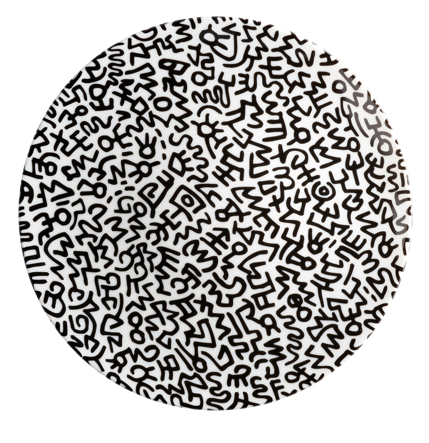 Keith Haring Plate 27cm Black Pattern