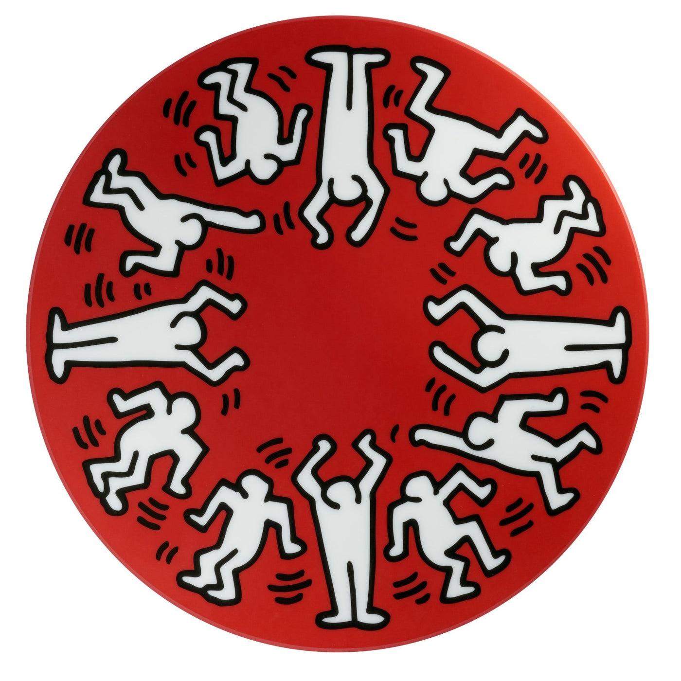 Haring Plate 27cm White/Red