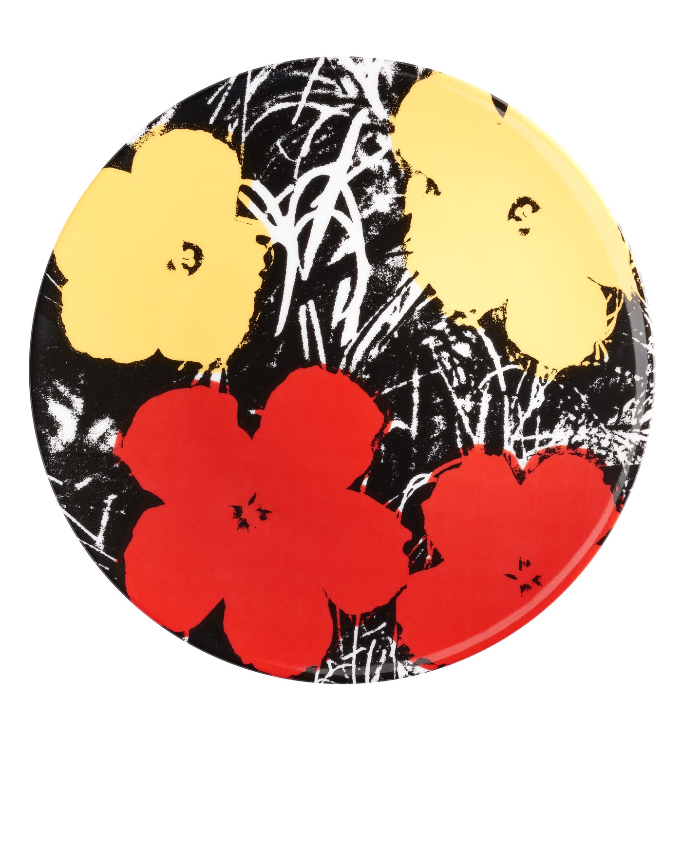 Andy Warhol Plate Flower Yellow/Red