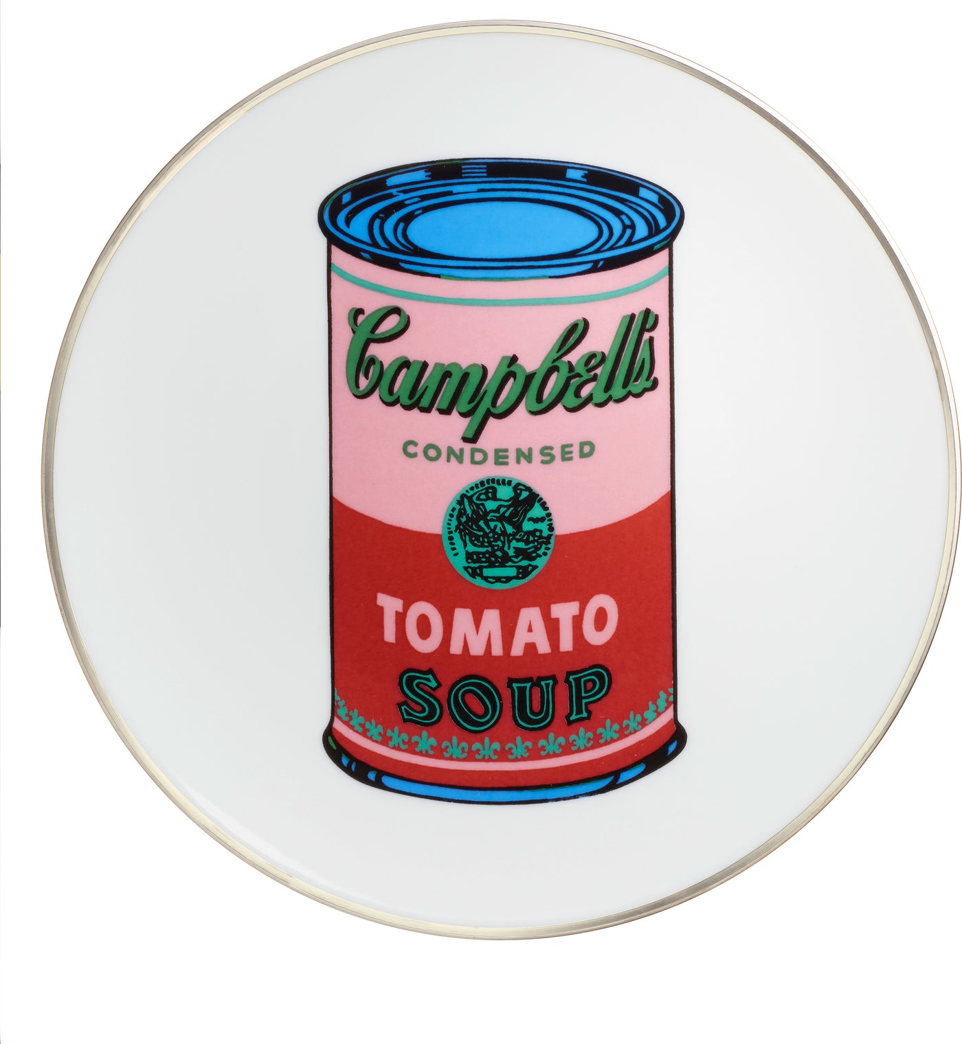 Andy Warhol Plate Campbell Red/Pink Platinum