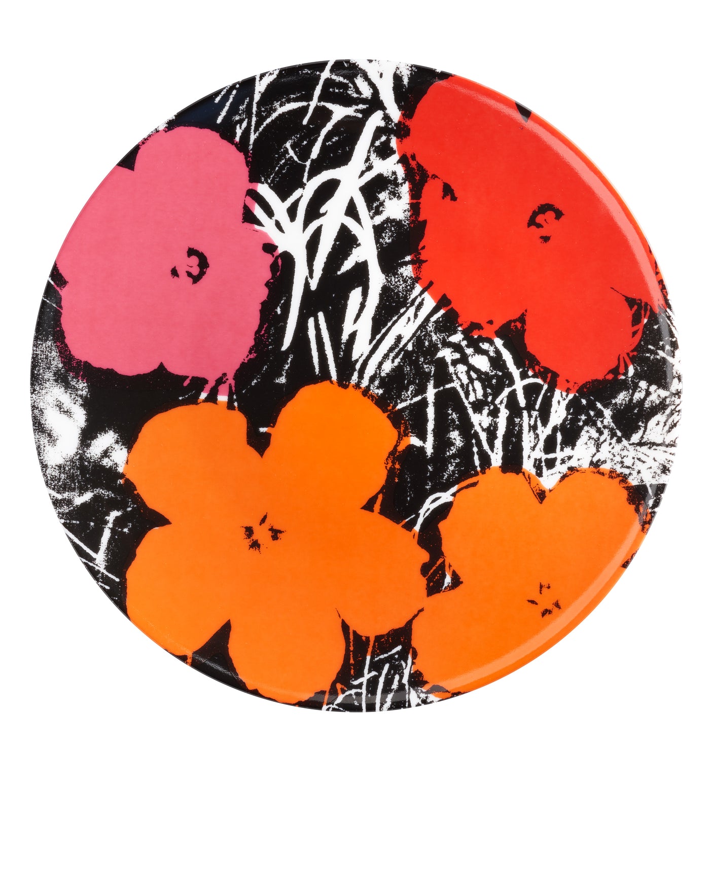 Andy Warhol Plate Campbell Flowers Red/Pink/Orange