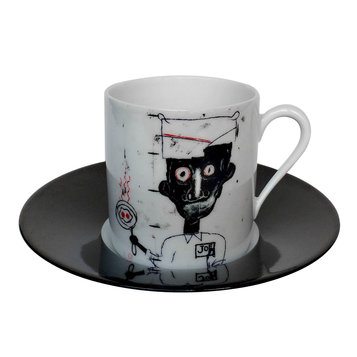 Jean-Michel Basquiat Espresso Set/2 Eyes/Eggs