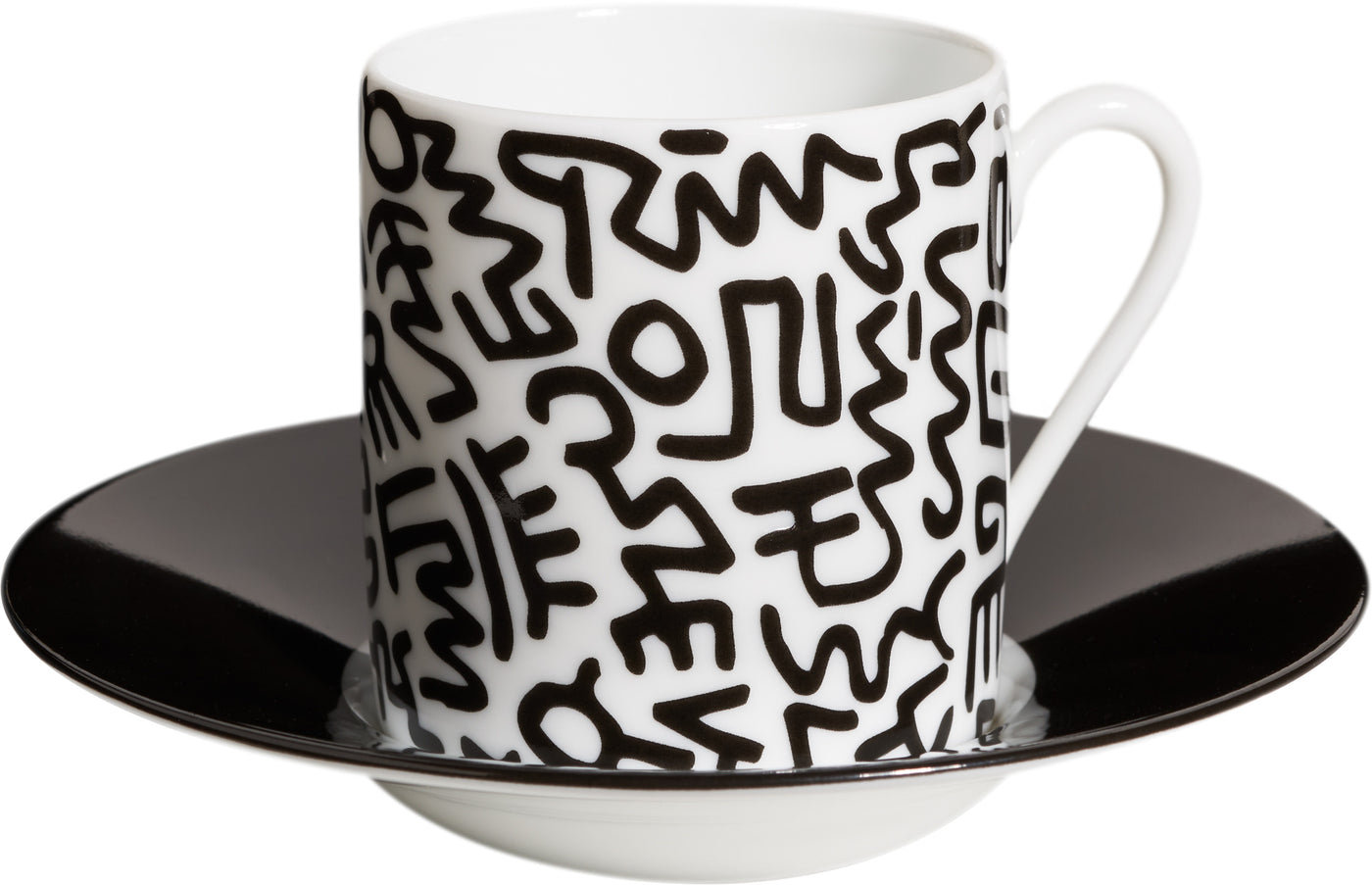 Keith Haring Espresso Set/2 Black Pattern