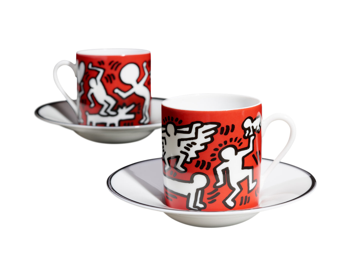 Keith Haring Espresso Set/2 White/Red