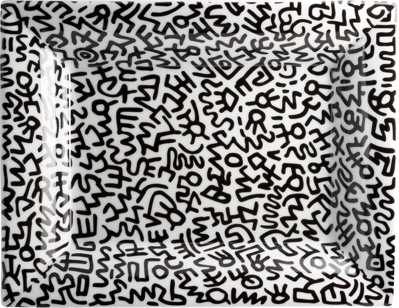 Keith Haring Tray 20x16cm Black Pattern