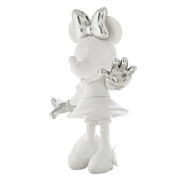 Minnie Welcome Bicolor - White Lacquered And Silver Chrome-Plated