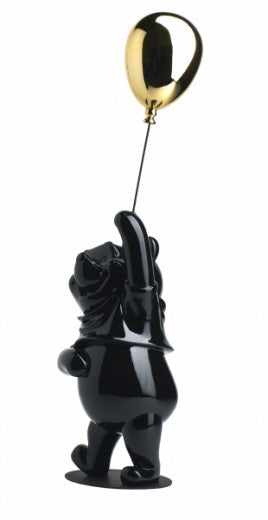 Winnie The Pooh -Black Lacquered & Chrome Gold