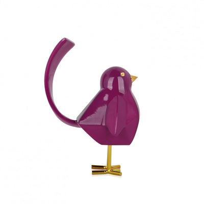 Purple Bird Resin Sculpture