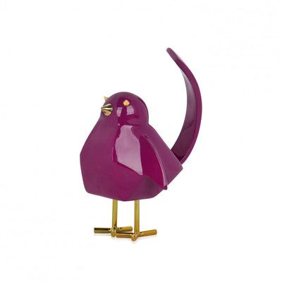 Purple Bird Resin Sculpture