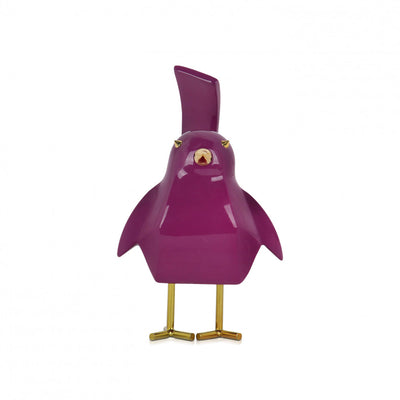 Purple Bird Resin Sculpture