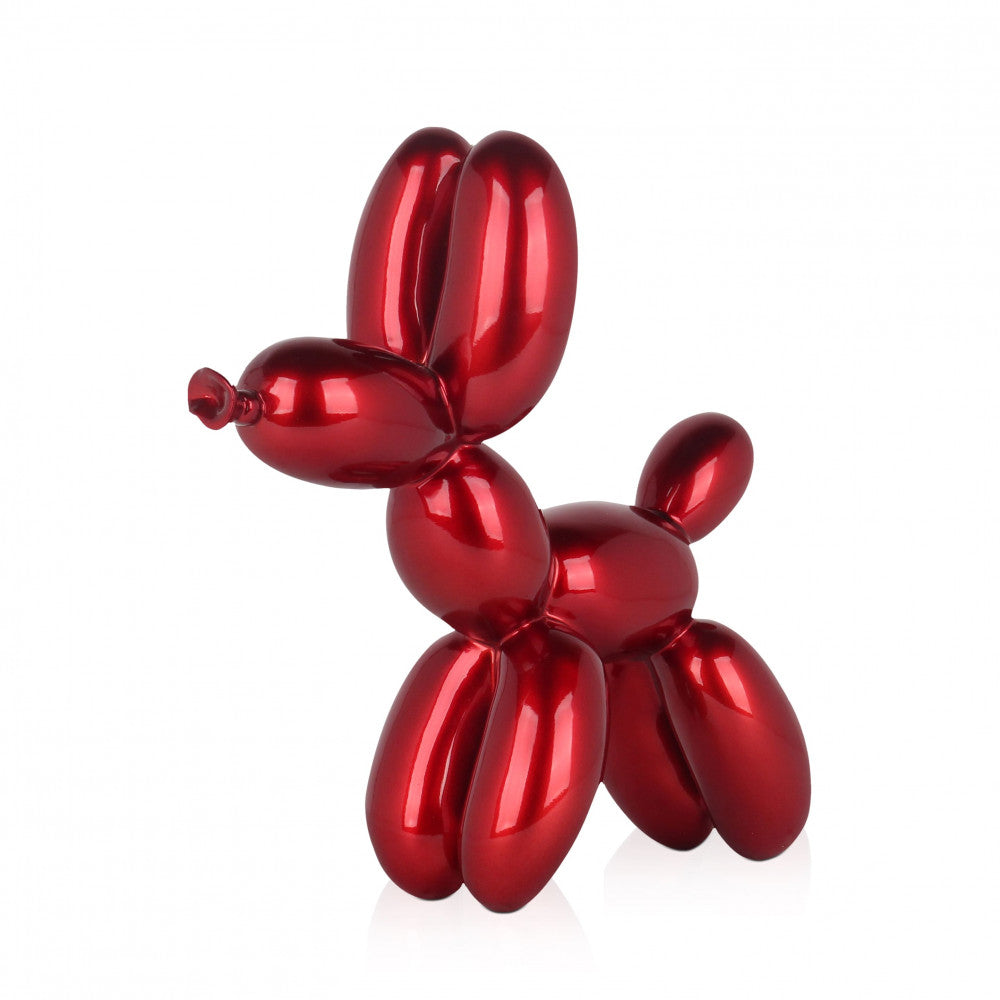 Dark Red PM Balloon Dog Resin Sculpture