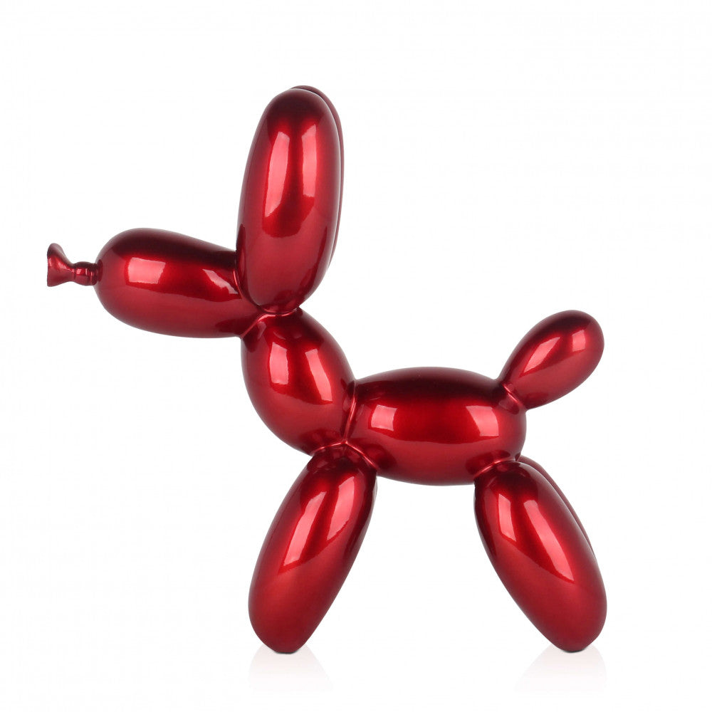 Dark Red PM Balloon Dog Resin Sculpture