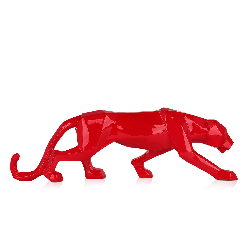 Red Panther Resin Sculpture
