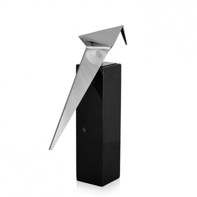 Sculpture Oiseau Origami Argent