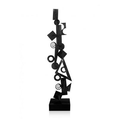 Sculpture en métal 'Composition de figures géométriques'