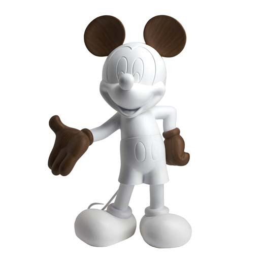 Mickey Welcome Wood - Matte White & Wood Effect