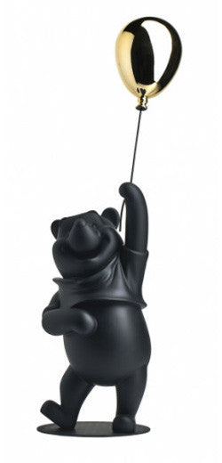Winnie The Pooh 52cm -Noir Mat & Chormé Or