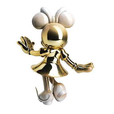 Minnie Welcome Dégradé 30cm  - Chromé Or & Blanc