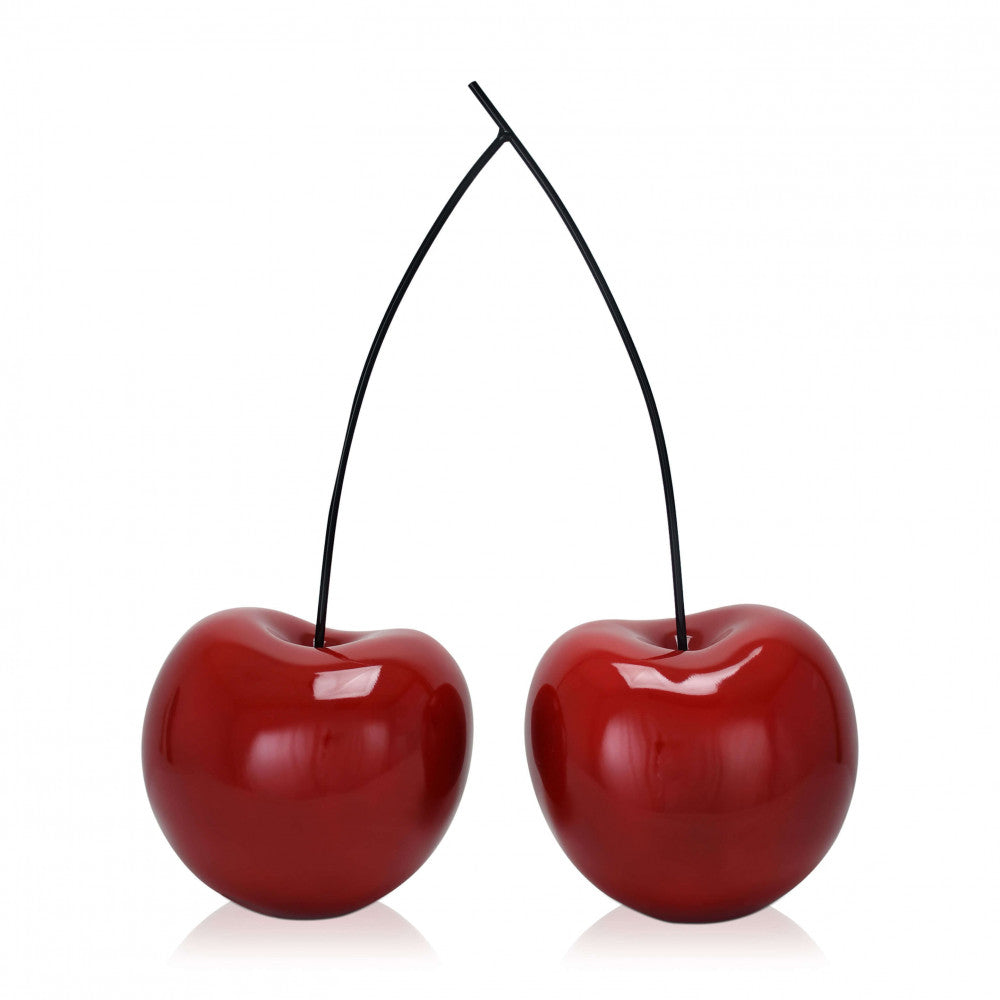 Resin sculpture 'Double cherries'