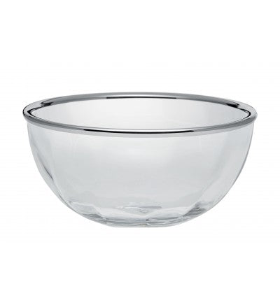 Éclat Glass Bowl With Rim | Silver plated | 30x17cm