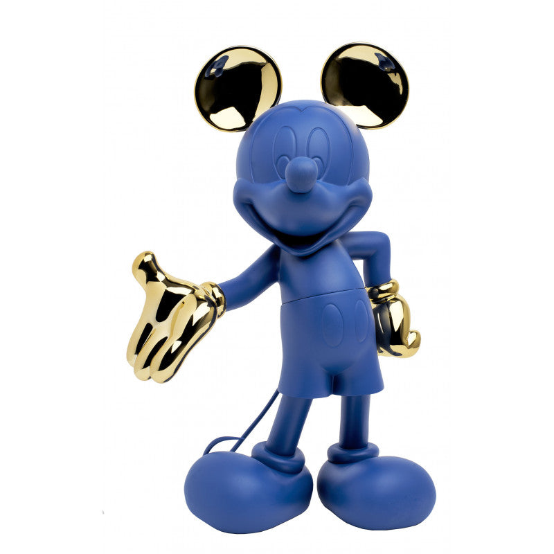 Mickey Welcome Bleu Cobalt/Chrome Or 30cm