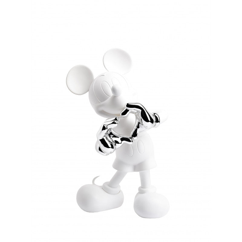 Mickey With Love White Lacquer/Silver Chrome by Kelly Hoppen