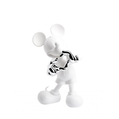 Mickey With Love Blanc Laque/Argent Chrome 30cm Kelly Hoppen